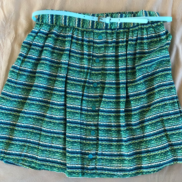Green Skirt with Removable Belt - Picture 1 of 3